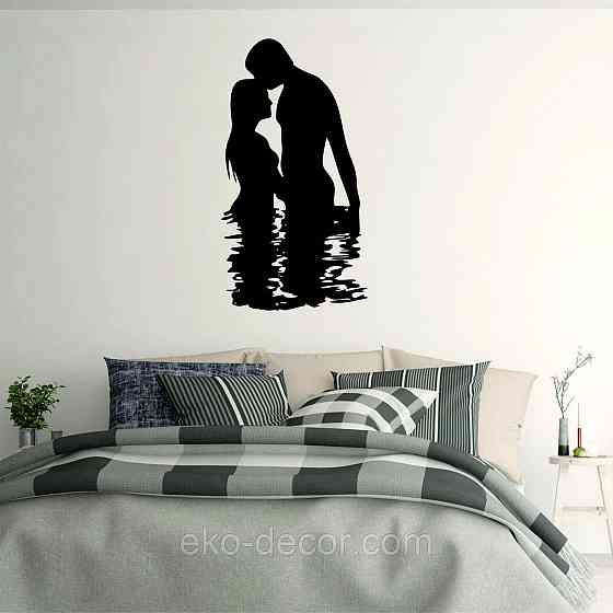 Декоративное настенное Панно «Он и Она», Декор на стену 70*37 см, Черный Киев