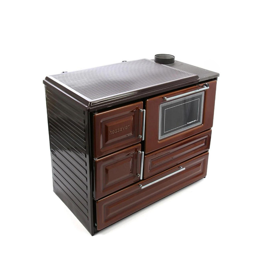 Піч-кухня на дровах та вугіллі Hosseven 4010 з духовкою та варильною поверхнею 6 кВт до 50 м2 опалювально-варильна піч Туреччина Тернопіль - фото 2