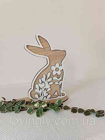 Пасхальный декоративный зайчик – подставка. Ирпень