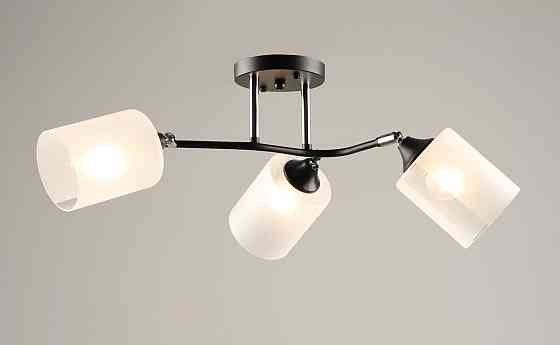 Люстра стельова на 3 плафони VALESO K2316/3, чорний/хром (E27) Коломия