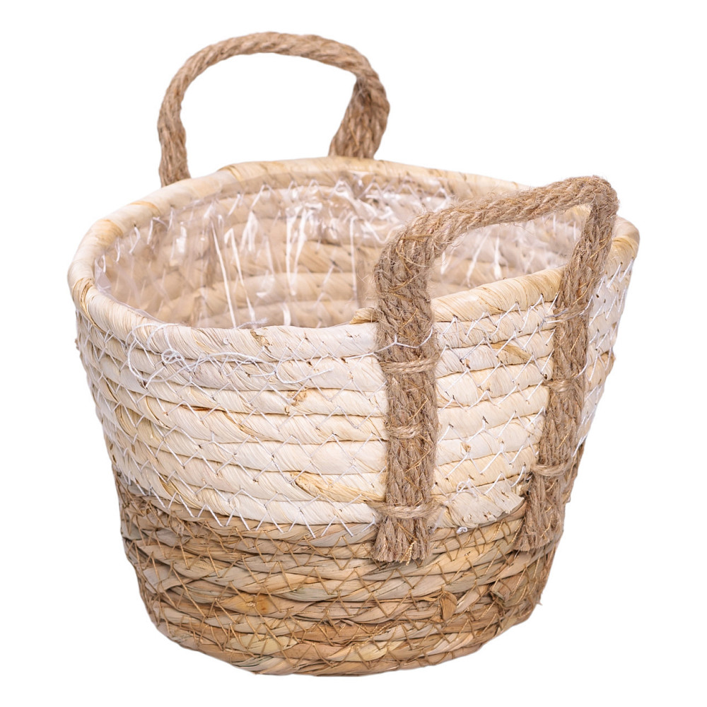 Набір кошиків для зберігання речей 3 (шт) універсальні плетені 1.5/2/3 літри Коричневий HP-41-8 Київ - фото 4