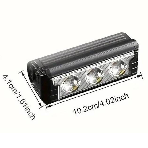 Велосипедная фара со встроенным аккумулятором FY-339B-3LED(white+yellow), Фара алюминиевая велосипедная IM-13 Львов - изображение 1