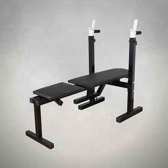 Скамья для жима со стойками Стойки, скамьи для жима и приседаний регулируемая складная Киев