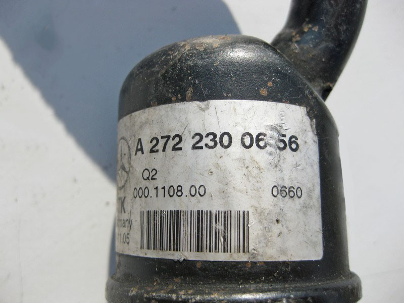 Mercedes-Benz  A2722300656 Трубка кондиціонера від колісної арки до компресора для двигуна M272 V6 2.5л 3.0л 3.5л C-Class S203 W203 CLS C203 CLK C209 Одеса - фото 5