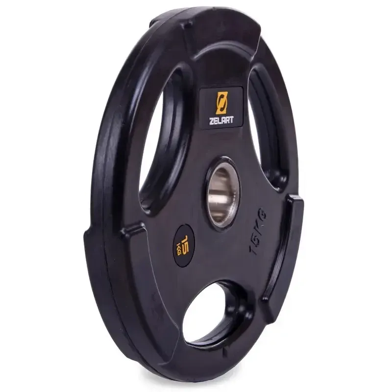 Диск прогумований 15 кг на гриф 50 мм Zelart TA-5160-15 Київ - фото 1