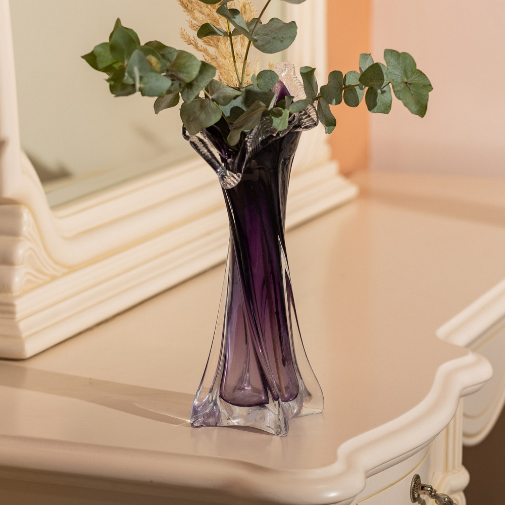 Ваза для квітів 31.5 см декоративна ваза для букета 300 мл Фіолетова HP-9-7 Коломия - фото 5