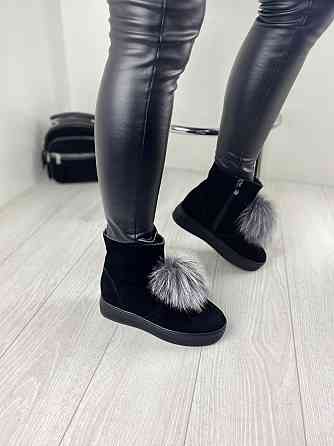 ITTS Угги жіночі ITTS чорні (зима, замша натуральна) (2091) лише 36р.і 40р. 36 Коломия