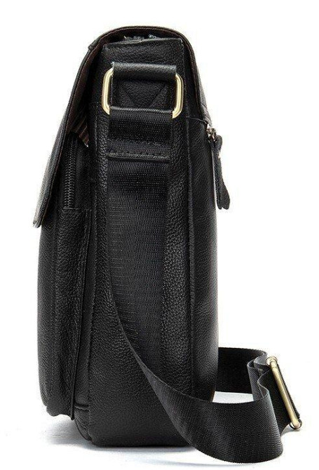 Сумка на плечо из кожи Vintage 20021 Черная Киев - изображение 4