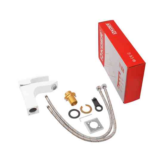 Смеситель для умывальника Koer KB-10007-04 хром с белым (KR5149) Харьков