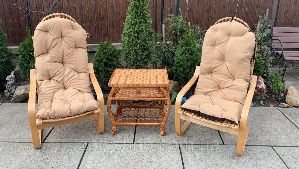 Мебель плетеная с кофейными накидками Киев - изображение 8