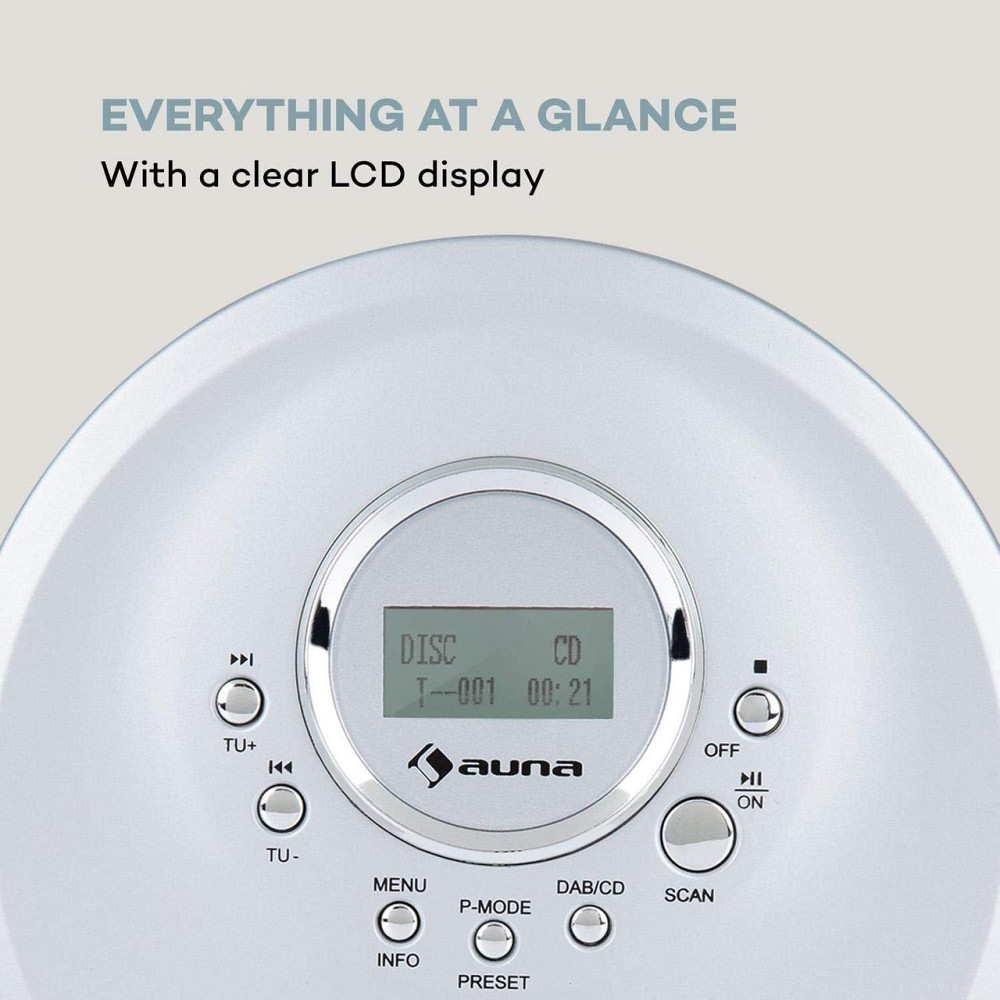 Портативний CD-програвач Auna CDC-200 DAB+ Discman DAB+/FM MP3-CD РК-дисплей Німеччина Дніпро - фото 8