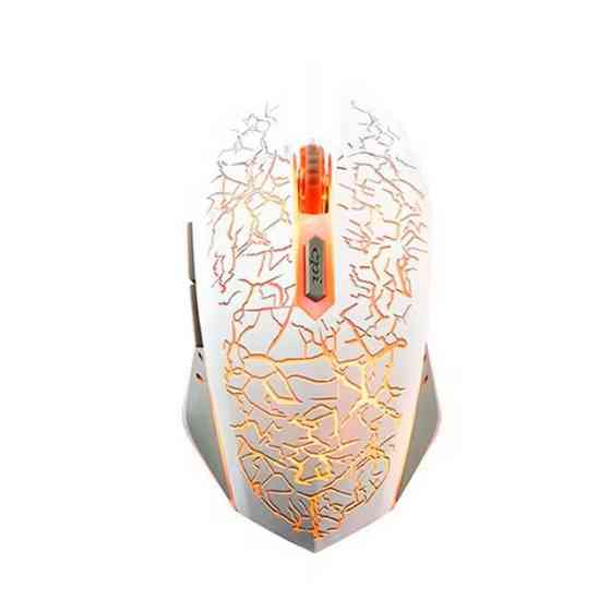 Беспроводная игровая мышка Qukam RGB подсветка USB Charge бесшумная со встроенным аккумулятором WHITE Запорожье
