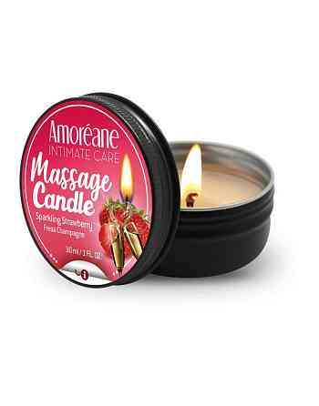 Масажна свічка Massage Candle Sparkling Strawberry 30ml Sex Aura Київ