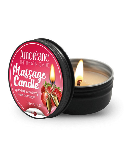 Масажна свічка Massage Candle Sparkling Strawberry 30ml Sex Aura Київ - фото 1