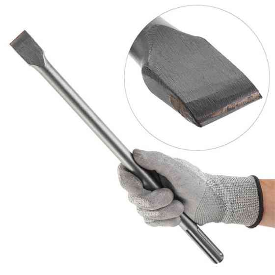 Зубило плоске, SDS-Max, 25 мм, 400×18 мм, з побідитовою напайкою INTERTOOL SD-0455 Киев