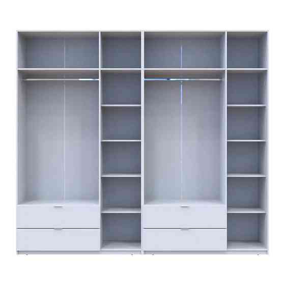 Шафа для одягу Doros Лукас Біла 3+3 ДСП 270х50х240 DRS-011685 (42005114) Львів