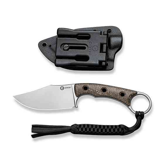 Ніж фіксований тактичний Civivi Midwatch, (8.6 см) N690 / Micarta коричневий Київ
