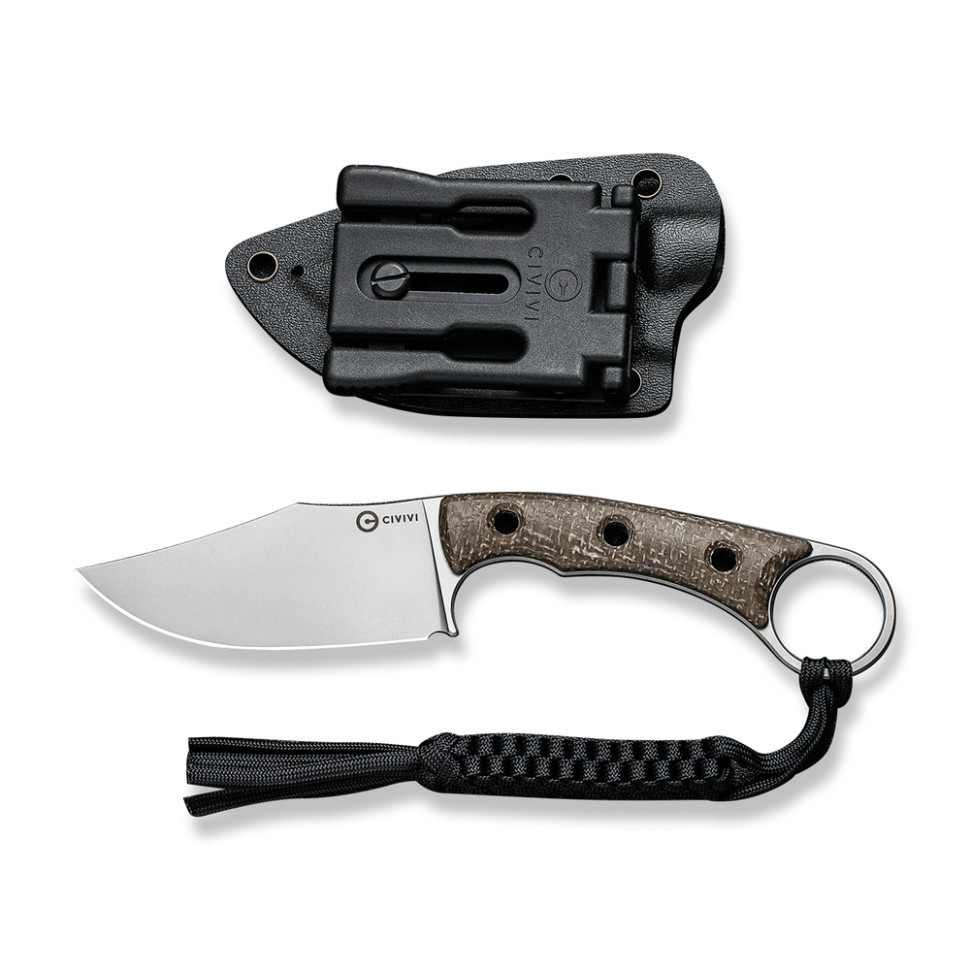 Ніж фіксований тактичний Civivi Midwatch, (8.6 см) N690 / Micarta коричневий Київ - фото 5