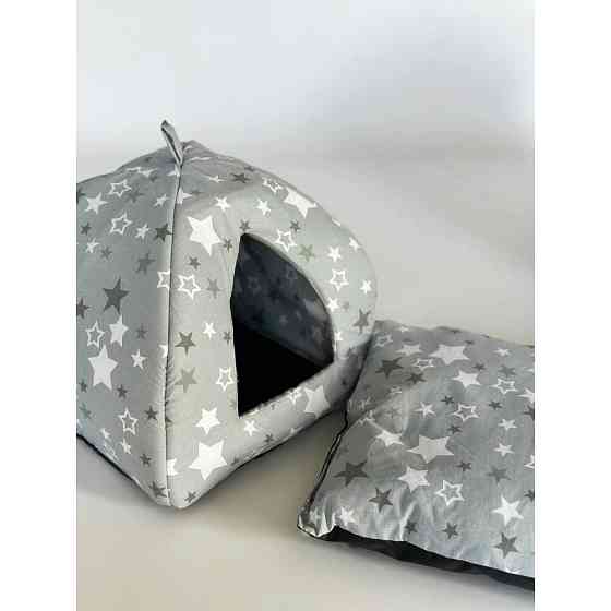 М'який будиночок для домашніх тварин собак та котів 1352 S (35*35*40см), Зірки Київ
