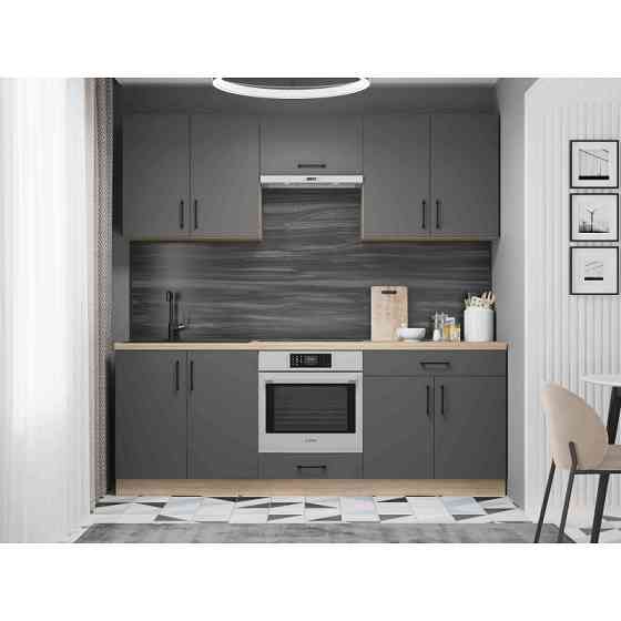 Кухня модульна Эверест Оптима набор №8 Графит 2,2 м (без столешницы) (DTM-5722) Львов