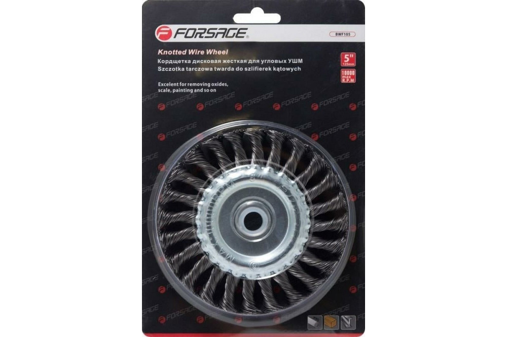 Кордщітка дискова стальна вита для ВШМ 125мм, в блістері Одеса - фото 2