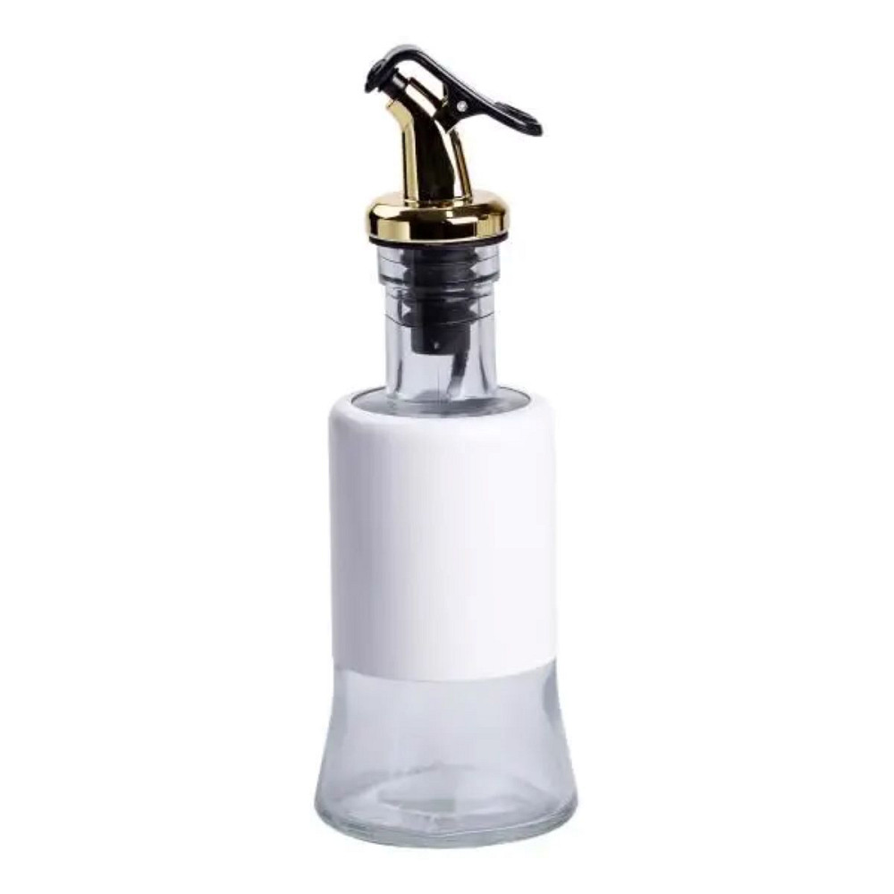 Yiwu Набір для спецій на підставці з пляшками для олії та оцту 8 предметів Білий HP-1360W Коломия - фото 3