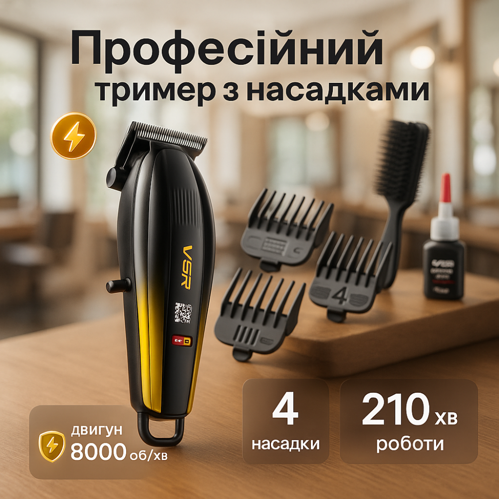 Машинка для стрижки волос беспроводная VGR V-974, Семейная машинка для стрижки волос SA-72 Львов - изображение 15