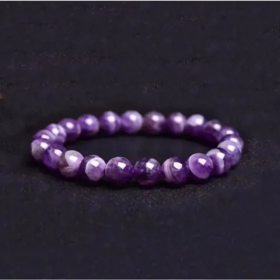 Браслет из аметиста, бусины 8 мм – натуральный камень Киев
