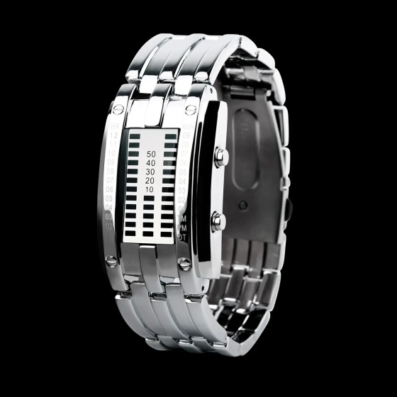 Уникальные бинарные мужские часы Skmei 0953 (Серебристый) Винница