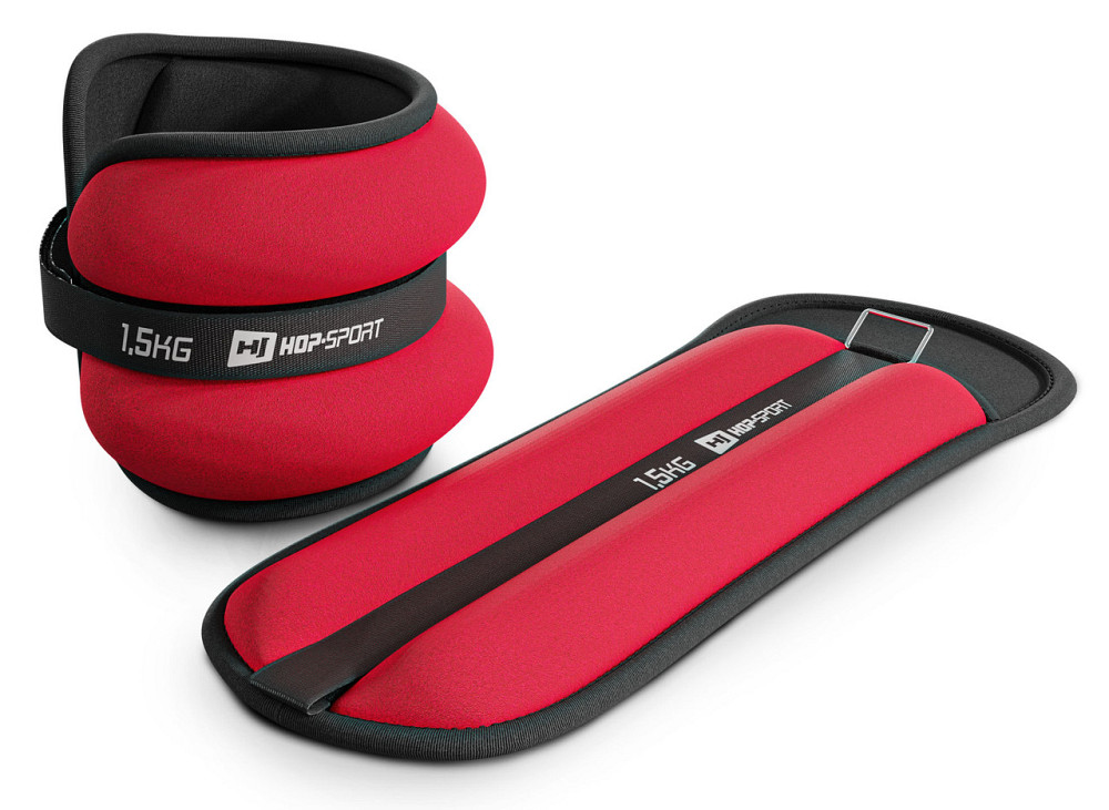 Обважнювачі для ніг та рук Hop-Sport HS-S003WB 2х1,5кг червоні Київ - фото 1