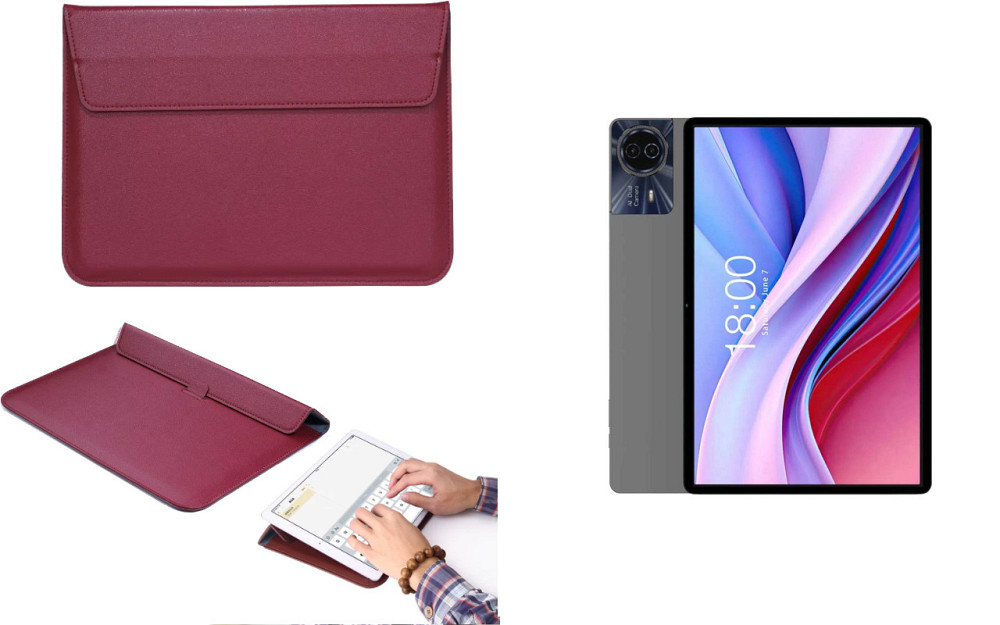 Чехол-конверт VitoCase для Teclast M50S, с функцией подставки для планшета Бордовый Киев - изображение 1