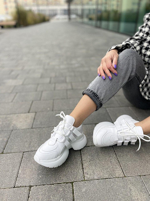 Кроссовки женские M.KRAFT белые натуральная кожа низкий ход 36р.37р.38р. (5280) Коломия - фото 5