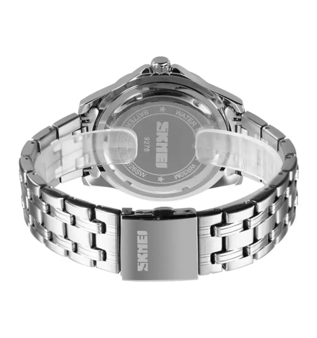 Мужские классические часы Skmei 9276 (Серебристые с черным циферблатом) Винница - изображение 8