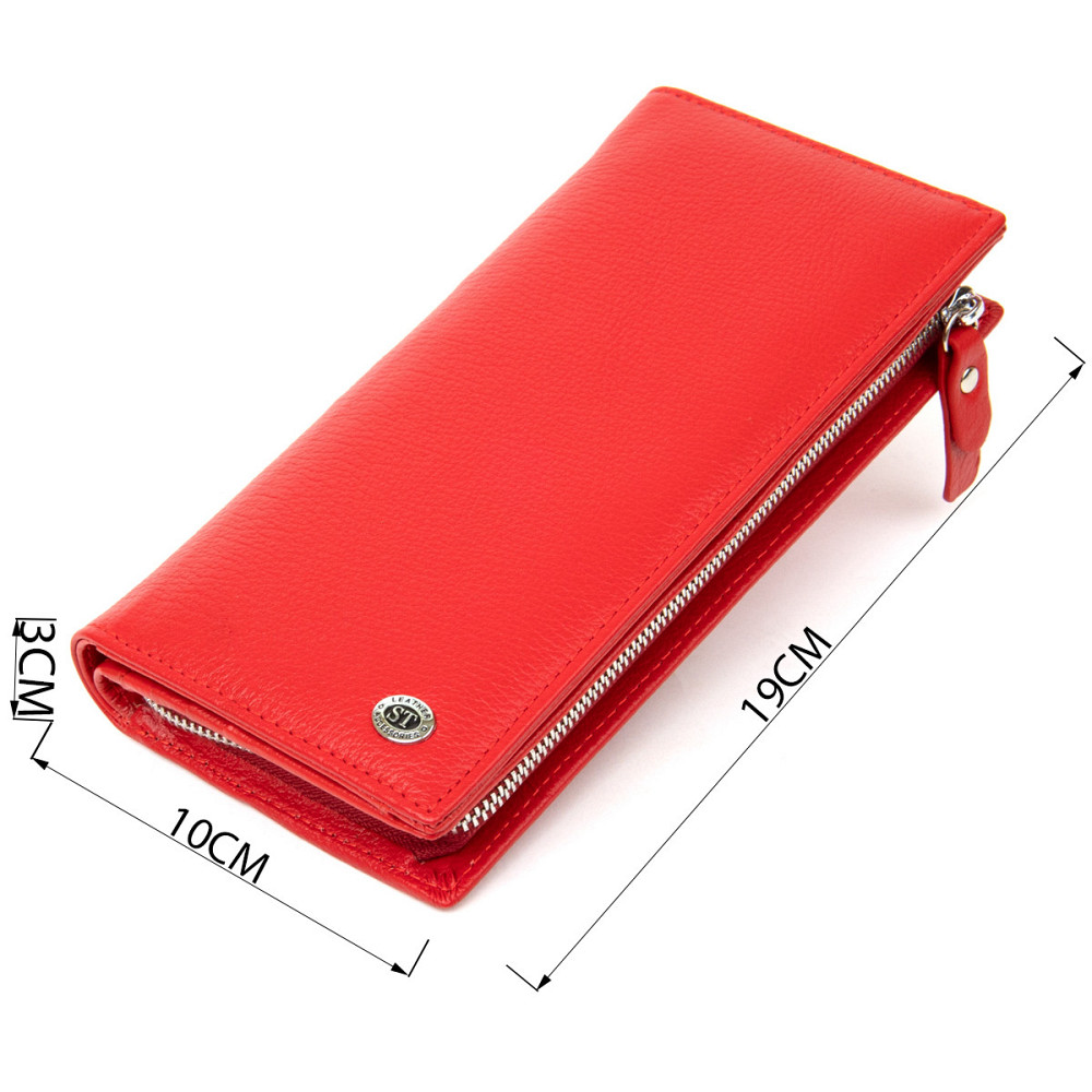 Універсальний жіночий гаманець-клатч ST Leather 19372 Червоний Київ - фото 9