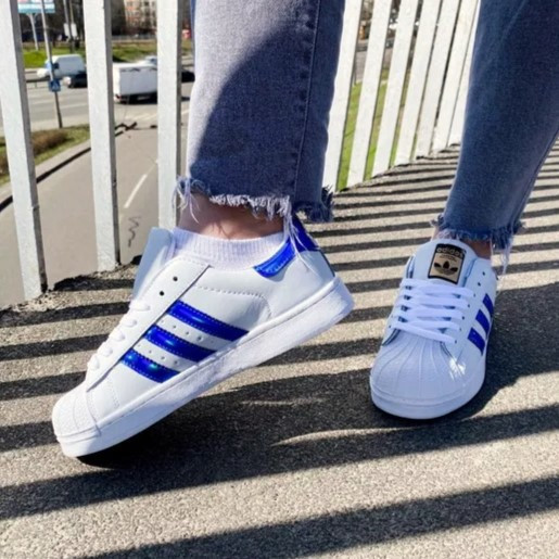 Кроссовки Adidas Superstar Белые Адидас Суперстар Кожаные Женские (размеры: 36,37,38,39,40) - 29-7 Видео Обзор Днепр - изображение 3