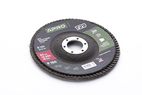Круг лепестково-торцевой Р150 конус 125мм (Т29) (КЛТ) APRO Ровно - изображение 1