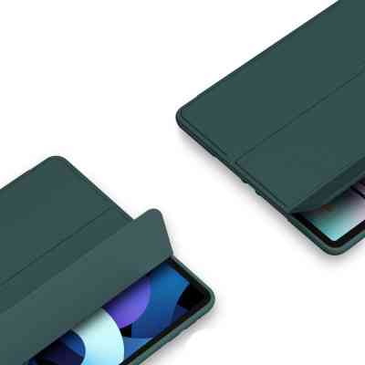 Чехол для планшета BeCover Tri Fold Soft TPU Silicone Apple iPad Air (4/5) 2020/2022 10.9" Dark Green (711130) Винница