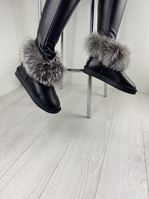 ITTS Угги жіночі ITTS чорні натуральна шкіра зима висота 11 см (5881-3) 36р.38р. Коломыя - изображение 3