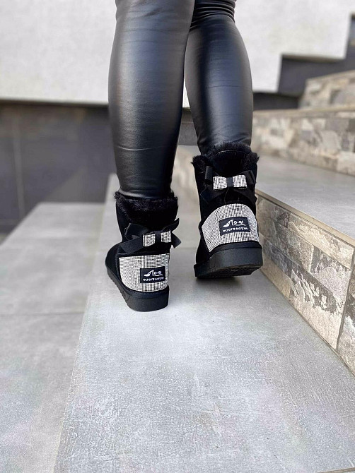 Угги жіночі OUQIDAGENI чорні замша натуральна высота 16 см размер 36-38 (4209) Коломия - фото 8