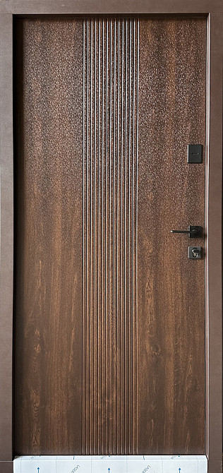 Двери уличные Redfort, модель НИКА Браун (Металл/МДФ) , 2 контура 960 Киев - изображение 2