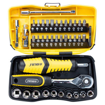 Набор инструментов Sigma насадок торцевых и бит 1/4