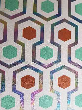 Шпалери флізелінові Decoprint Good Vibes 0.53х10 молодіжні дитячі геометрія смуги фігури коричневі зелені Київ