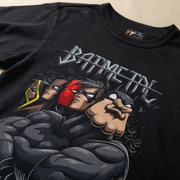 Футболка мужская с принтом Batmetal Размер 48 Anime1255 Днепр - изображение 4