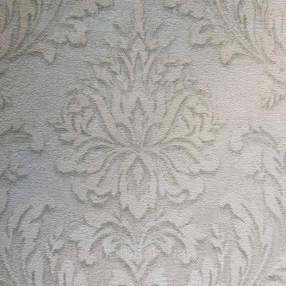 Шпалери вінілові на флізелін Rasch Raymond 1.06х10 вензель сріблястий на світло зеленому 957013 Київ - фото 4