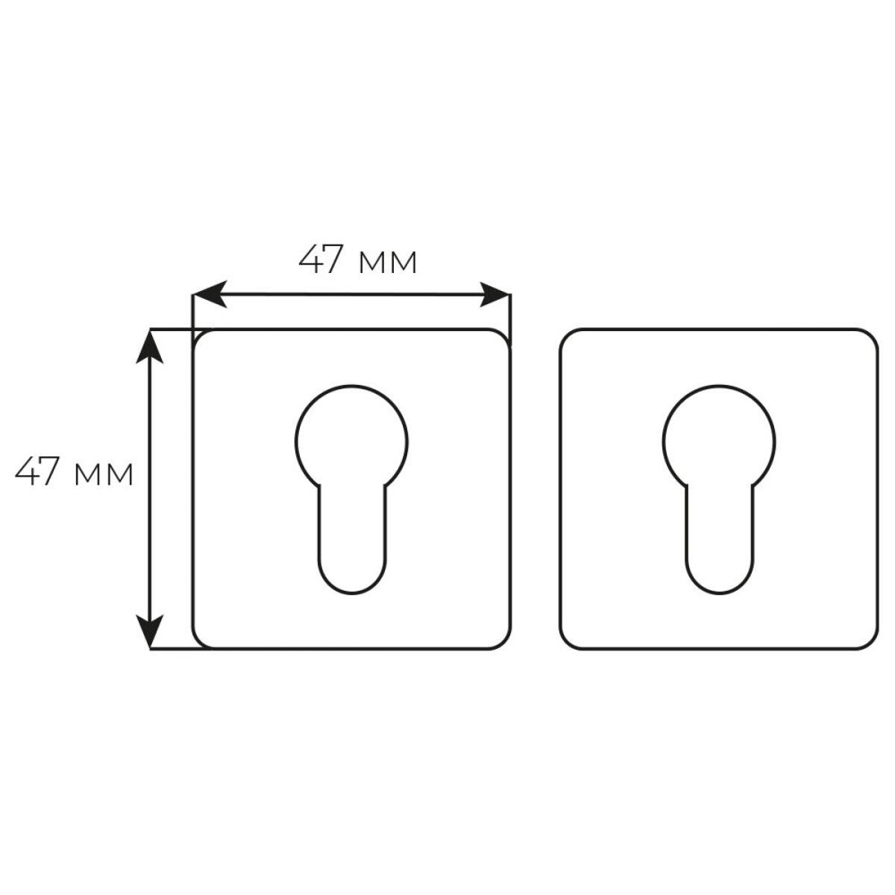 Накладка M&T000580 47х47 TIN-K черный мат кл Киев - изображение 2