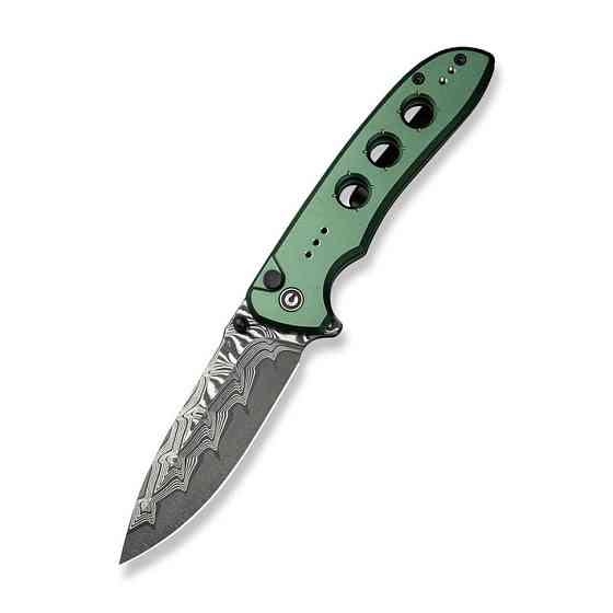 Нож складной туристический Civvi Hyperpulse, (8.9 см) Damascus / Aluminum темно-зеленый Киев