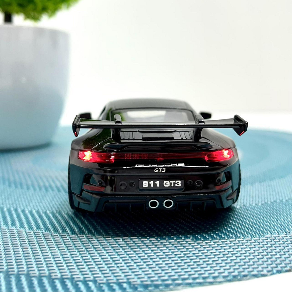 Машинка металева АвтоЕксперт Porsche 911 1:32 світло/звук 15см Чорна (14772) Чернігів - фото 3