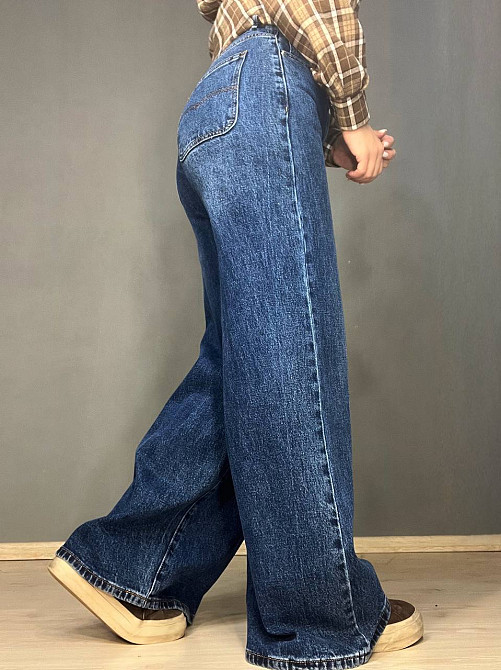 Джинсы женские LDM 0138 Palazzo Jeans свободные широкие от бедра высокая талия синие, синий, 30, 30, Одесса - изображение 8