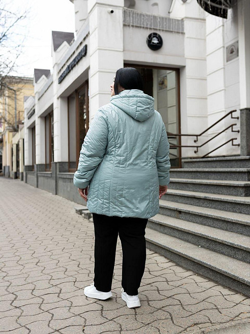 Женская демисезонная куртка средней длины стёганная больших размеров. 46-78р Киев - изображение 5