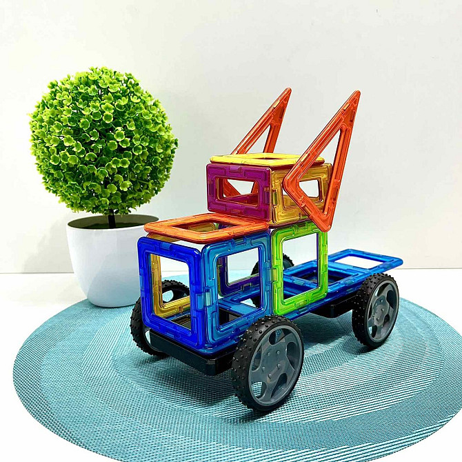 Конструктор магнітний Limo Toy Транспорт 87 деталей (LT3003) Чернигов - изображение 1